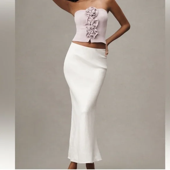 Anthropologie The Tilda Slip Skirt: Linen Edition. Size LP. MSRP $138 - Picture 3 of 15